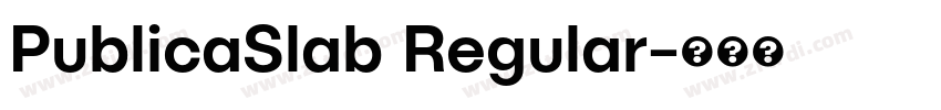 PublicaSlab Regular字体转换